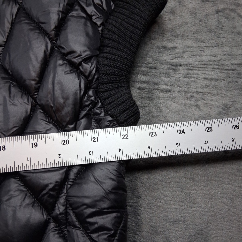 NWT Martha Stewart Signature Black Quilted Puffer Vest Knit Trim Small REPREVE - Picture 4 of 8